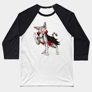 VampiCat: Silver-Amber Tabby Baseball T-Shirt